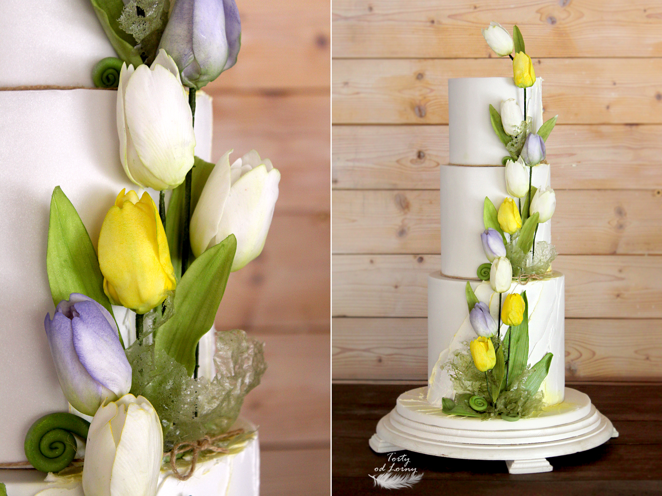 svadobná tulipány koláž